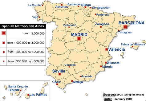 List of metropolitan areas in Spain .
